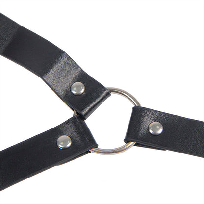 SUBBLIME - 953720 BONDAGE LEATHER STRAP BREATH CAMP BLACK ONE SIZE