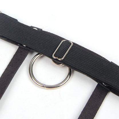 SUBBLIME - 953744 BLACK ADJUSTABLE LEATHER PUNK GARTER ONE SIZE FITS ALL