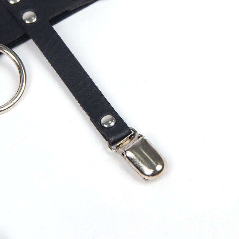 SUBBLIME - 953744 ADJUSTABLE LEATHER PUNK GARTER BLACK ONE SIZE - 12