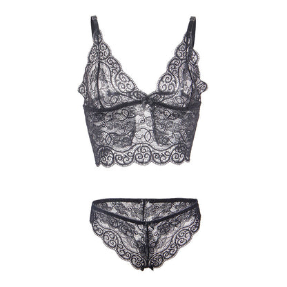 SUBBLIME - 953911 SILK AND LACE NIGHTGOWN + PANTIES BLACK S/M - 12