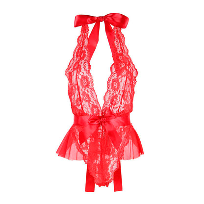 SUBBLIME - 953973 SEXY BODY WITH RUFFLES + BELT RED S/M - 8
