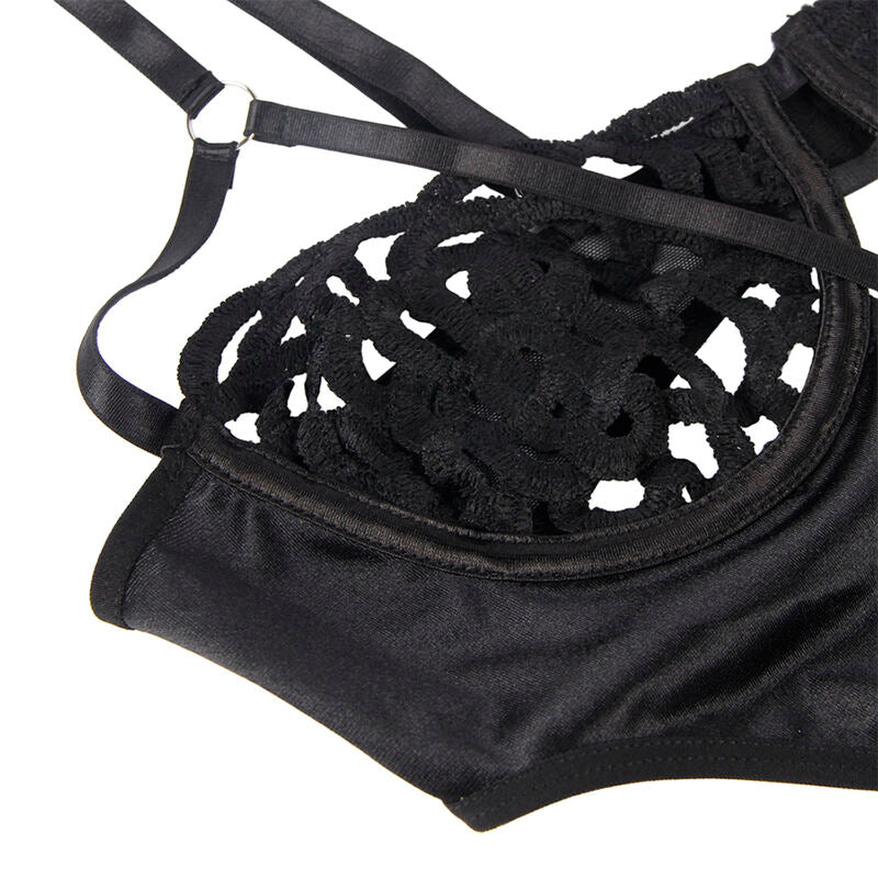 SUBBLIME - 954055 SEXY LACE BODYSUIT BLACK S/M - 5