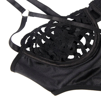 SUBBLIME - 954055 SEXY LACE BODYSUIT BLACK S/M - 5