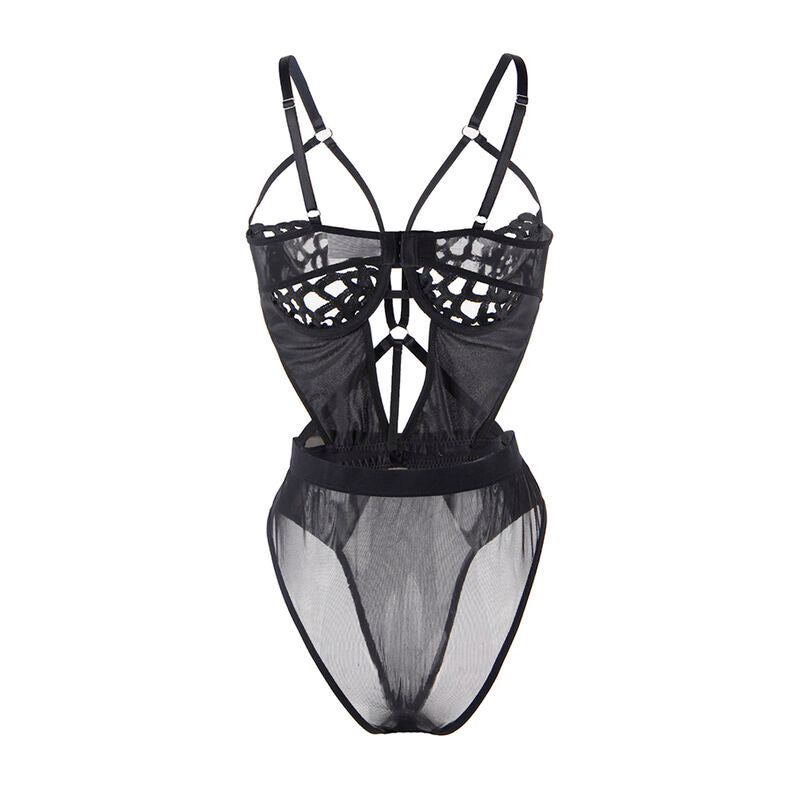 SUBBLIME - 954055 SEXY LACE BODYSUIT BLACK S/M - 2