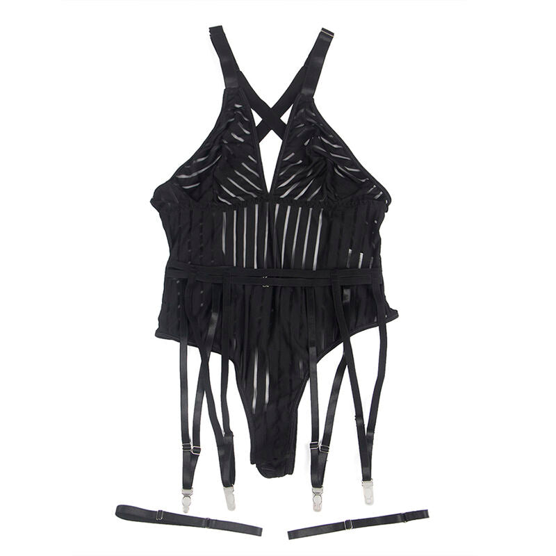 SUBBLIME - 954154 BODY WITH GARTER BELT BLACK L/XL - 4
