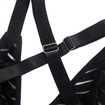 SUBBLIME - 954154 BODY WITH GARTER BELT BLACK L/XL - 10