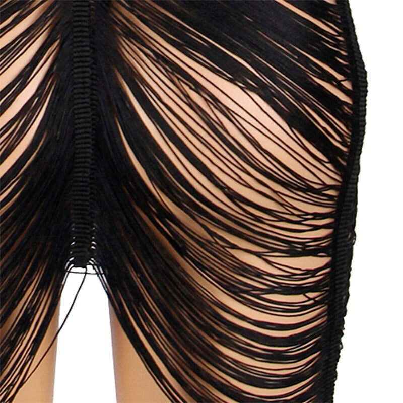 SUBBLIME - 954239 STRAPPY DRESS + THONG BLACK L/XL - 7