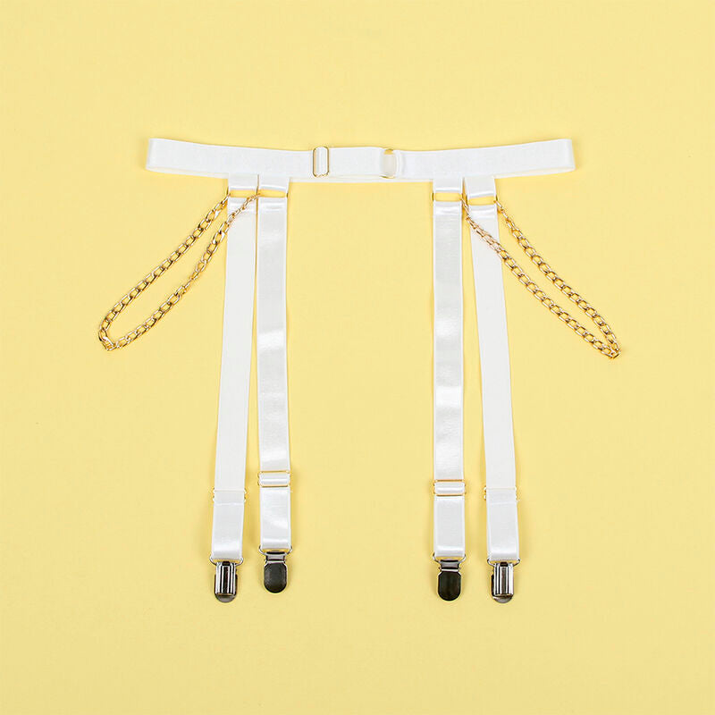 SUBBLIME - 954291 BODY WITH CHAINS + GARTER BELT WHITE L/XL - 11