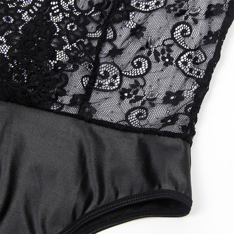 SUBBLIME - 954383 SEXY BODY WITH GARTER BELT BLACK S/M - 8
