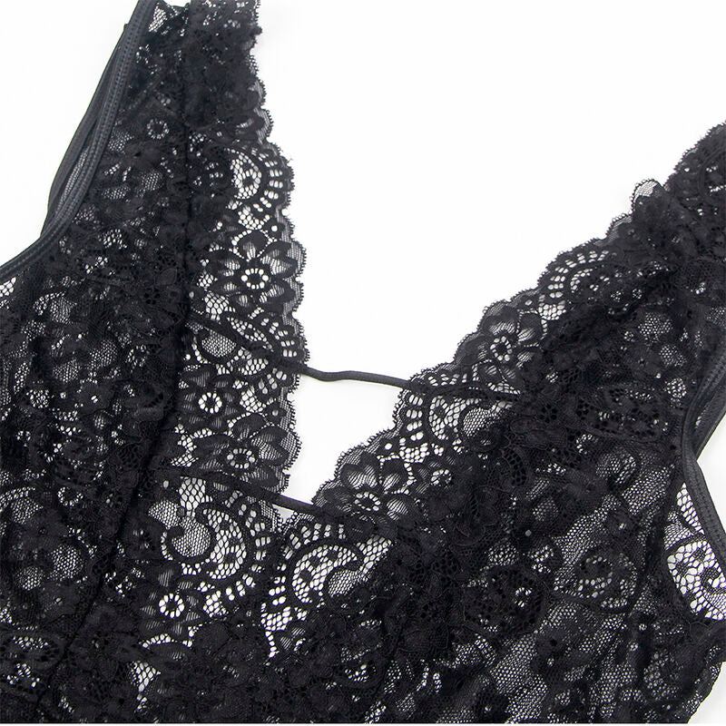 SUBBLIME - 954390 SEXY BODY WITH GARTER BELT BLACK L/XL - 14