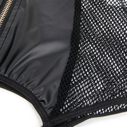SUBBLIME - 954451 SEXY MESH DRESS LEATHER BLACK L/XL - 11