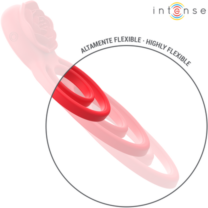 INTENSE - GAIL STIMULATOR ROSE 10 VIBRATIONS RED REMOTE CONTROL - 3