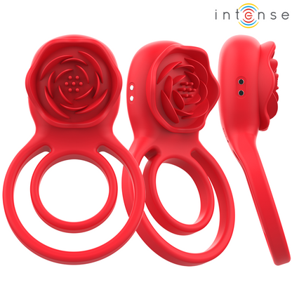 INTENSE - GAIL STIMULATOR ROSE 10 VIBRATIONS RED REMOTE CONTROL - 2