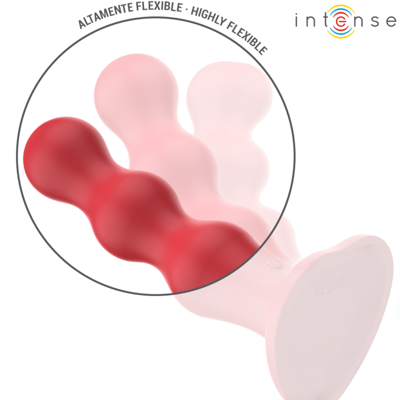 INTENSE - CODY VIBRATOR WITH SUCTION CUP RED REMOTE CONTROL - 3
