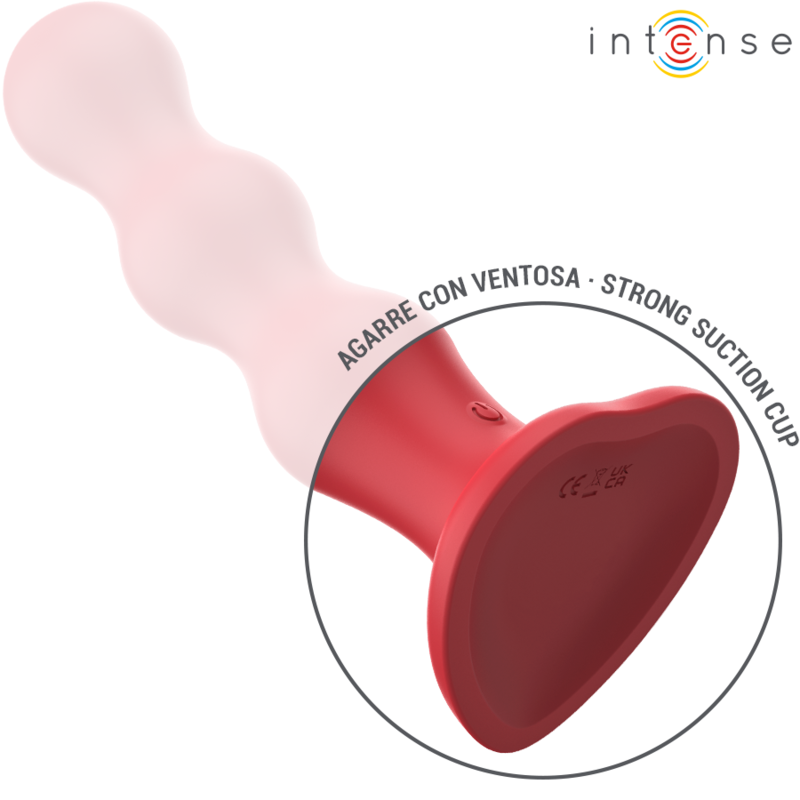 INTENSE - CODY VIBRATOR WITH SUCTION CUP RED REMOTE CONTROL - 2