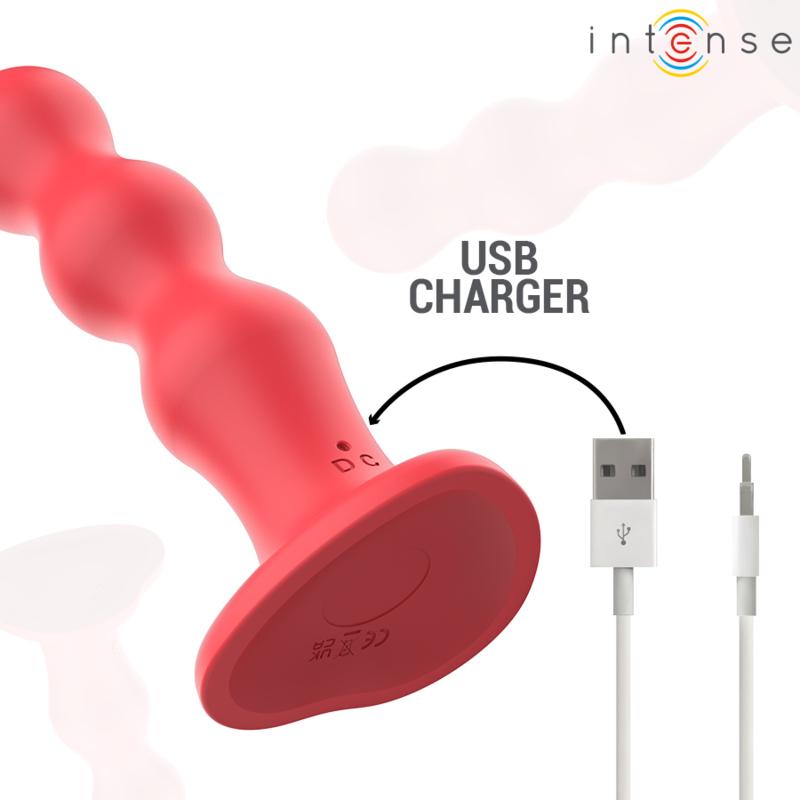 INTENSE - CODY VIBRATOR WITH SUCTION CUP RED REMOTE CONTROL - 6