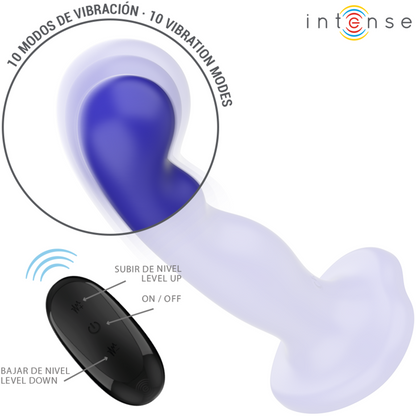 INTENSE - SHORTY VIBRATOR WITH SUCTION CUP BLUE REMOTE CONTROL - 4