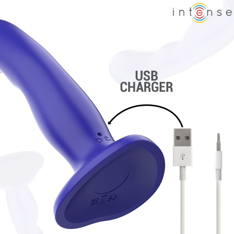 INTENSE - SHORTY VIBRATOR WITH SUCTION CUP BLUE REMOTE CONTROL - 6