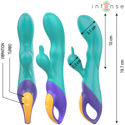 INTENSE - FRED RABBIT VIBRATOR BLUE - 3