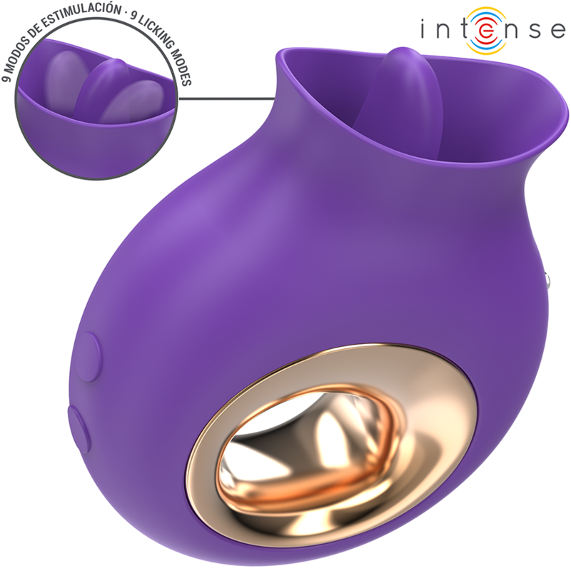 INTENSE - TULI CLITORIS STIMULATOR 9 VIBRATIONS & 9 OSCILLATIONS PURPLE - 5