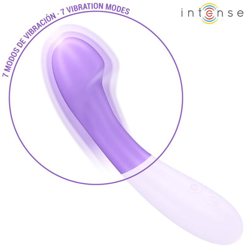 INTENSE - BECKY VIBRATOR 19 CM HEATABLE 7 VIBRATIONS PURPLE - 3