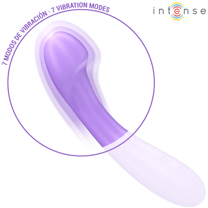 INTENSE - BECKY VIBRATOR 19 CM HEATABLE 7 VIBRATIONS PURPLE - 3