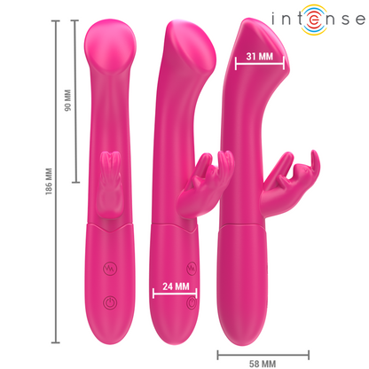 INTENSE - JULIETA RABBIT VIBRATOR 18.6 CM 10 VIBRATIONS PINK - 3