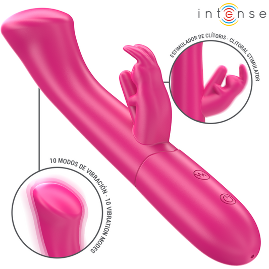 INTENSE - JULIETA RABBIT VIBRATOR 18.6 CM 10 VIBRATIONS PINK - 1