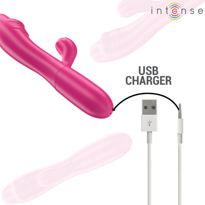 INTENSE - IVY FLEXIBLE VIBRATOR 10 VIBRATIONS WITH STIMULATING TONGUE PINK - 4