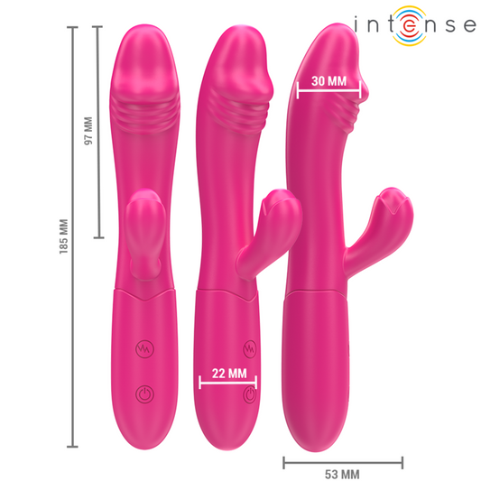 INTENSE - IVY FLEXIBLE VIBRATOR 10 VIBRATIONS WITH STIMULATING TONGUE PINK - 1