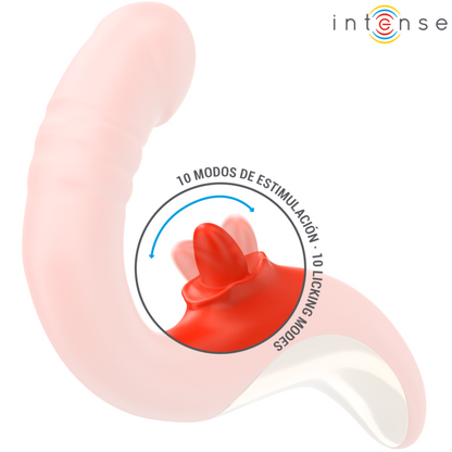 INTENSE - PAULINA U-SHAPED VIBRATOR AND STIMULATOR RED