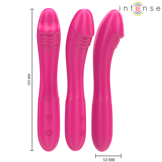INTENSE - BELINDA VIBRATOR 19 CM FLEXIBLE 10 VIBRATIONS PINK - 1