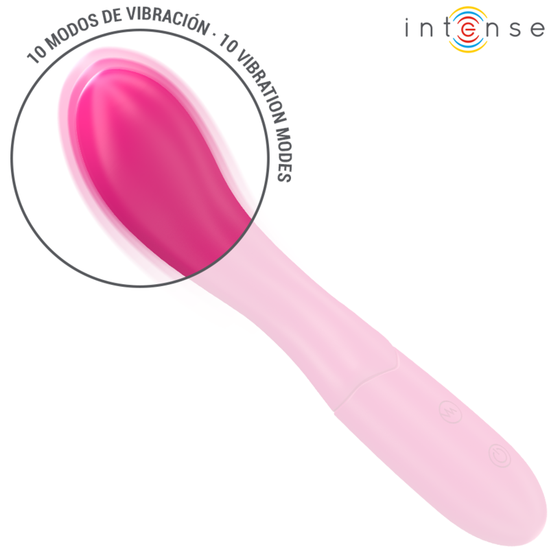 INTENSE - LISETTE VIBRATOR 19 CM FLEXIBLE 10 VIBRATIONS PINK - 3