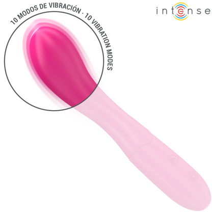 INTENSE - LISETTE VIBRATOR 19 CM FLEXIBLE 10 VIBRATIONS PINK - 3
