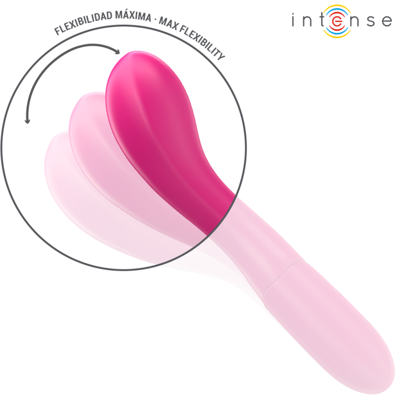 INTENSE - LISETTE VIBRATOR 19 CM FLEXIBLE 10 VIBRATIONS PINK - 2