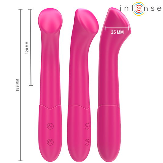 INTENSE - PATY VIBRATOR 19 CM FLEXIBLE 10 VIBRATIONS MODEL 2 PINK - 1