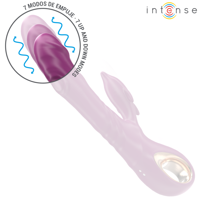 INTENSE - HALLE MULTIFUNCTION VIBRATOR WITH DOLPHIN STIMULATING TONGUE PURPLE - 5