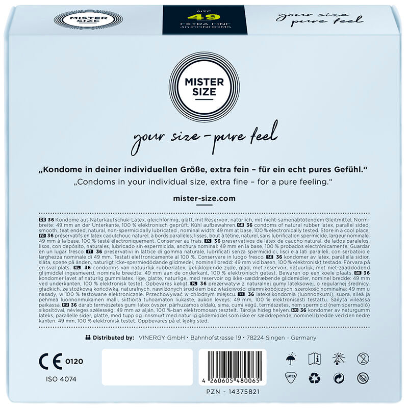 MISTER SIZE - CONDOM SIZE S 49 MM (36 UNITS) - 3