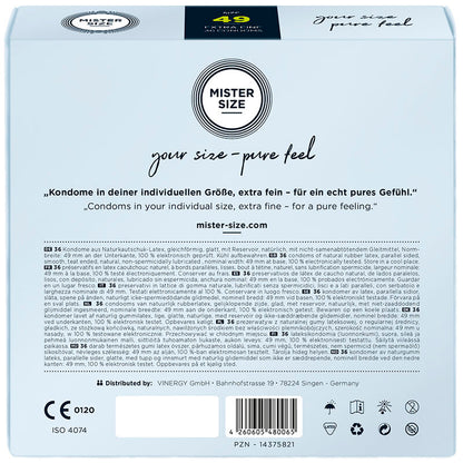 MISTER SIZE - CONDOM SIZE S 49 MM (36 UNITS) - 3