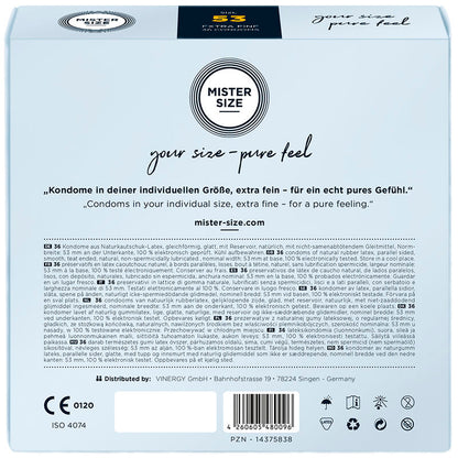 MISTER SIZE - CONDOM SIZE M 53 MM (36 UNITS) - 2