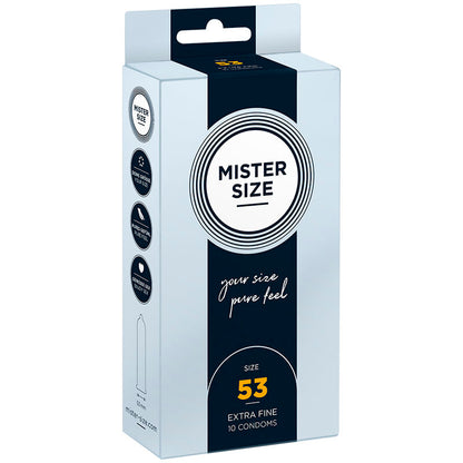 MISTER SIZE - CONDOM SIZE M 53 MM (10 UNITS) - 1