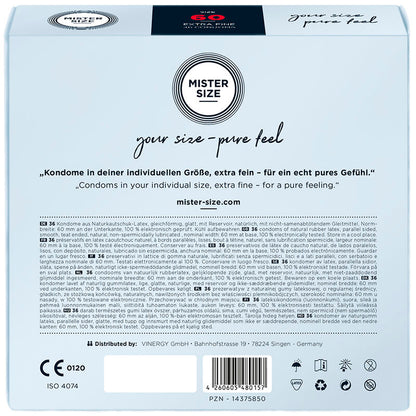 MISTER SIZE - CONDOM SIZE XL 60 MM (36 UNITS) - 3