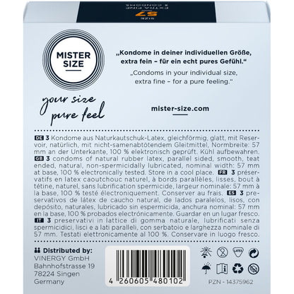 MISTER SIZE - CONDOM SIZE L 57 MM (3 UNITS) - 3