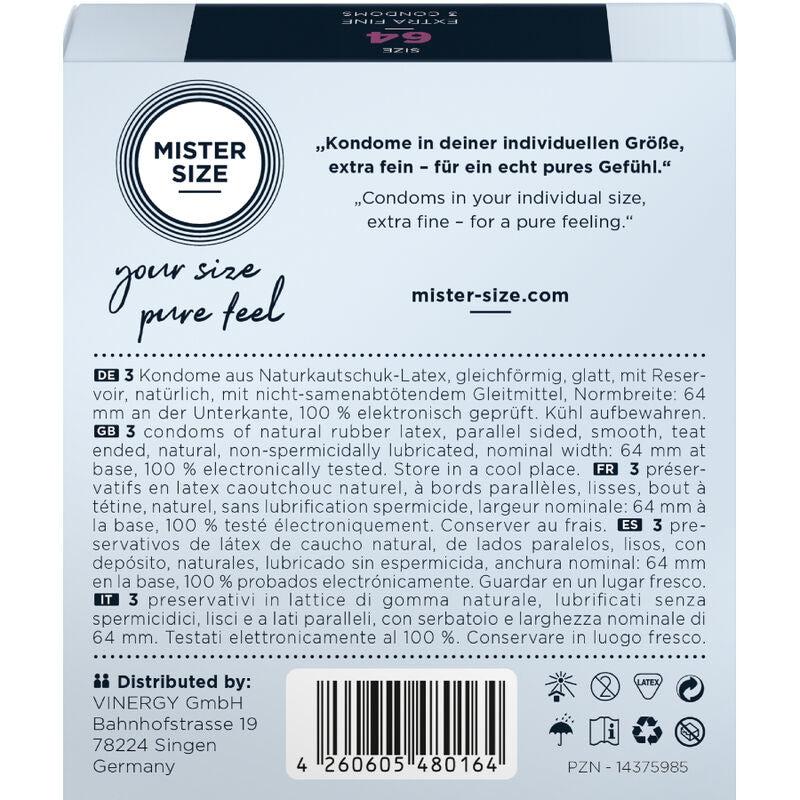 MISTER SIZE - XXL 64MM CONDOMS (3 UNITS)