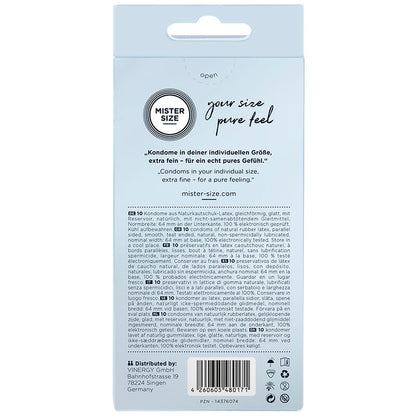 MISTER SIZE - XXL 64MM CONDOMS (10 UNITS)