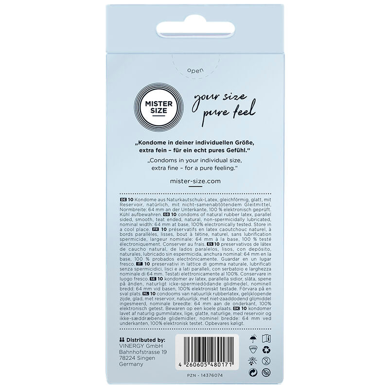 MISTER SIZE - XXL 64MM CONDOMS (10 UNITS)