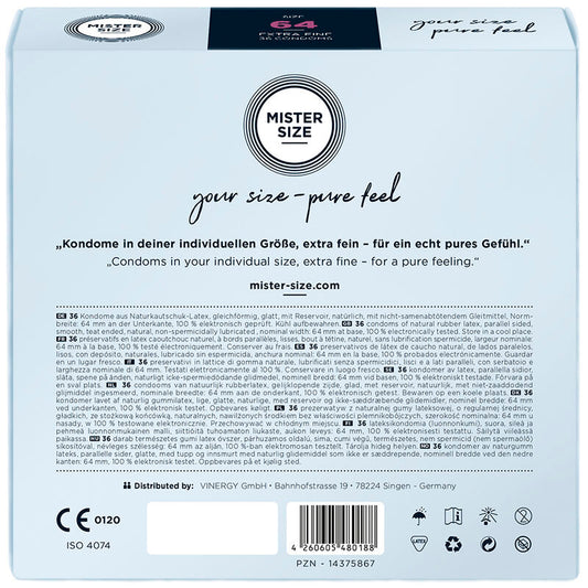 MISTER SIZE - CONDOMS SIZE XXL 64 MM (36 UNITS) - 1
