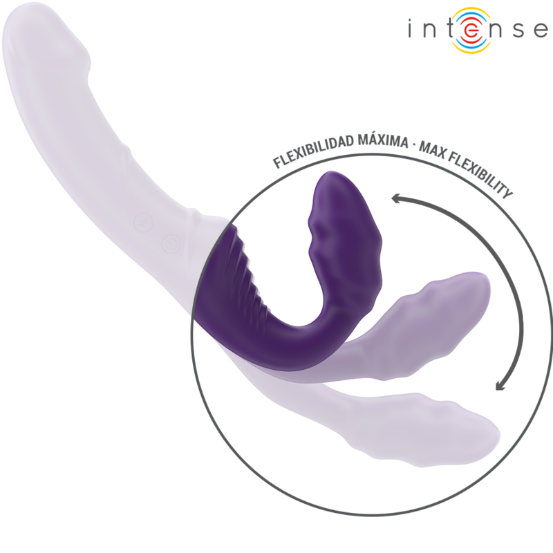 INTENSE - JILL DOUBLE VIBRATOR 20 CM PURPLE REMOTE CONTROL - 5