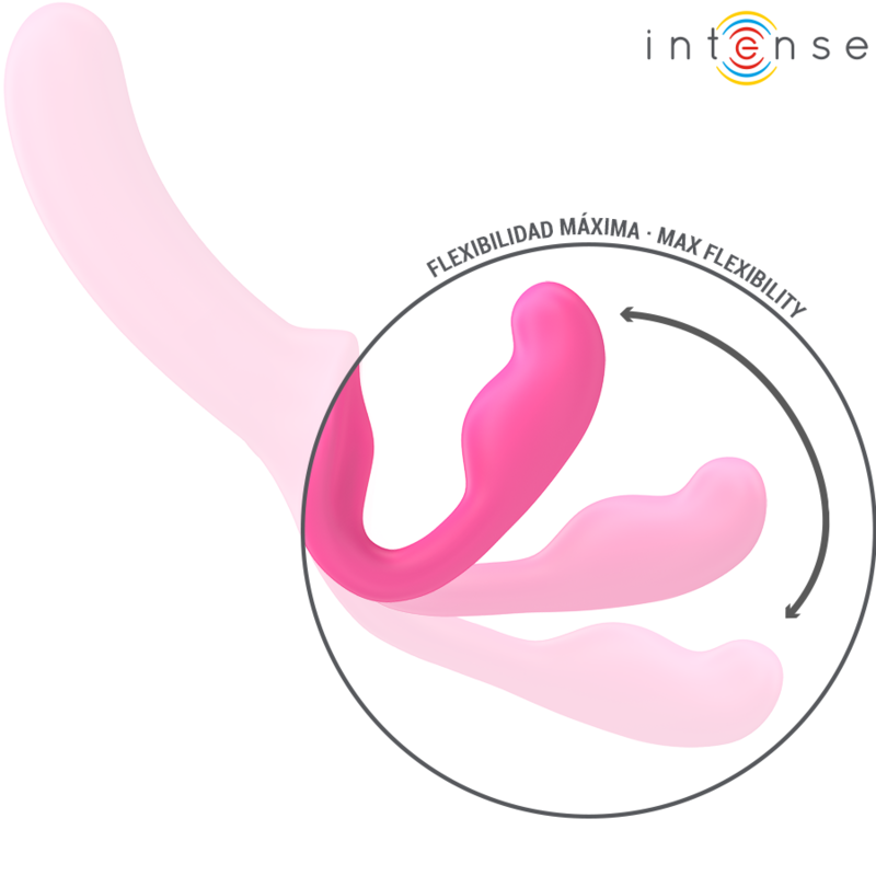 INTENSE - AMY DOUBLE VIBRATOR 20 CM PINK REMOTE CONTROL - 5