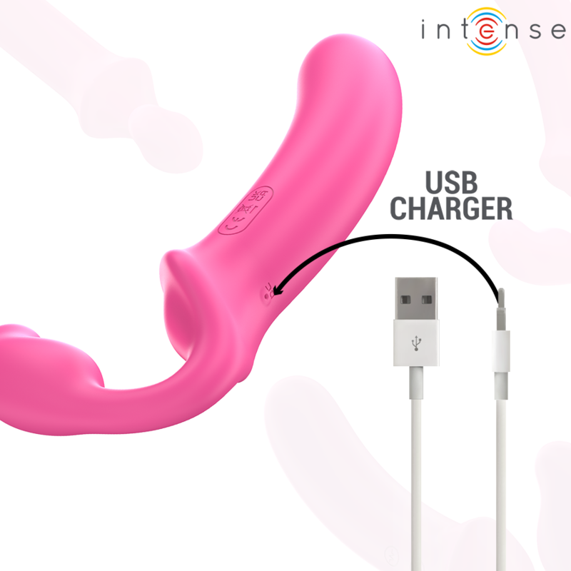 INTENSE - AMY DOUBLE VIBRATOR 20 CM PINK REMOTE CONTROL - 6